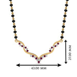 Load image into Gallery viewer, Twisted-Diamond-Necklace-Mangalsutra-With-Pink-Sapphire