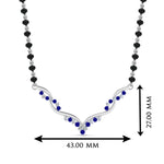 Load image into Gallery viewer, Twisted-Diamond-Necklace-Mangalsutra-With-Sapphire