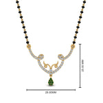 Load image into Gallery viewer, Unique-Diamond-Mangalsutra-Pendant-With-Emerald
