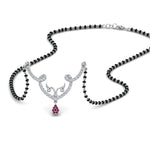 Load image into Gallery viewer, Unique-Diamond-Mangalsutra-Pendant-With-Pink-Sapphire