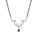 Load image into Gallery viewer, Unique-Diamond-Mangalsutra-Pendant-With-Sapphire
