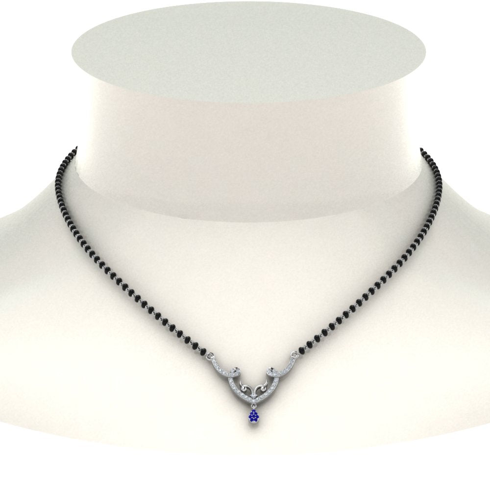 Unique-Diamond-Mangalsutra-Pendant-With-Sapphire