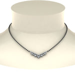 Load image into Gallery viewer, V-Shaped-Bar-Diamond-Mangalsutra
