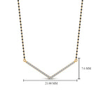 Load image into Gallery viewer, V-Shaped-Diamond-Mangalsutra

