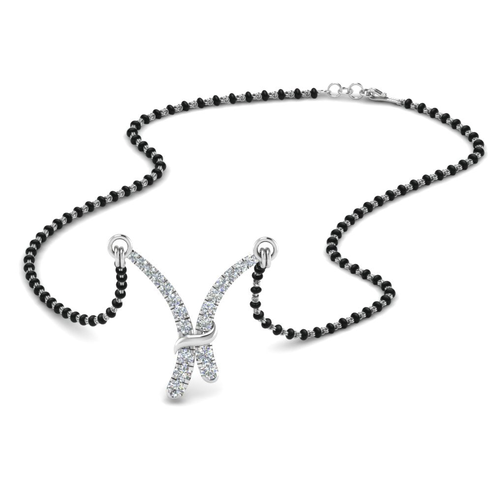 V-Shaped-Graduated-Diamond-Mangalsutra