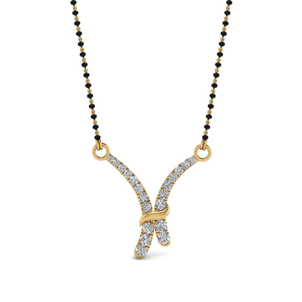 V-Shaped-Graduated-Diamond-Mangalsutra