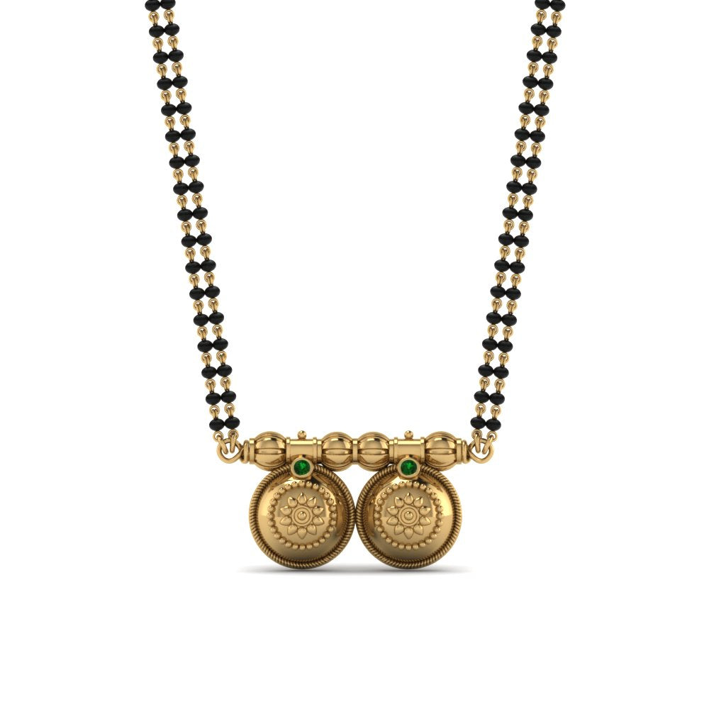 Vati-Maharashtrian-Mangalsutra-With-Emerald