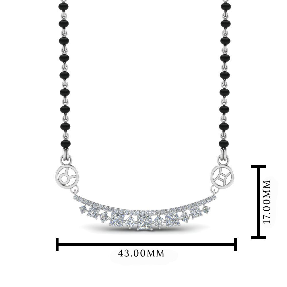 Zodiac Sign Diamond Mangalsutra