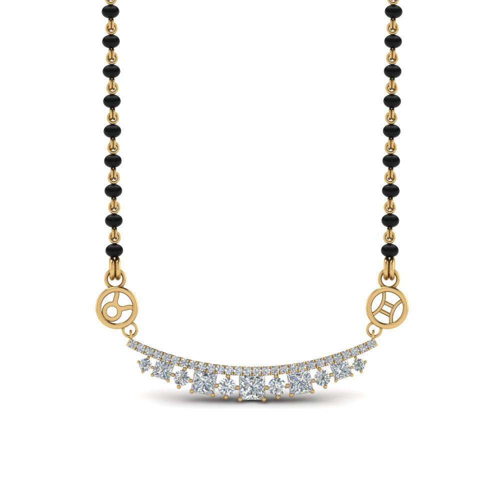 Zodiac Sign Diamond Mangalsutra