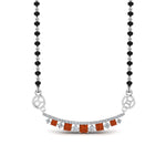 Load image into Gallery viewer, Zodiac-Sign-Orange-Sapphire-Mangalsutra