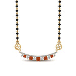 Load image into Gallery viewer, Zodiac-Sign-Orange-Sapphire-Mangalsutra