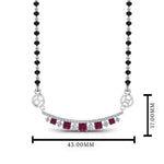 Load image into Gallery viewer, Zodiac Sign Pink Sapphire Mangalsutra