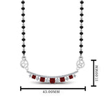 Load image into Gallery viewer, Zodiac Sign Ruby Mangalsutra
