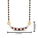 Load image into Gallery viewer, Zodiac Sign Ruby Mangalsutra
