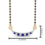 Load image into Gallery viewer, Zodiac Sign Blue Sapphire Mangalsutra